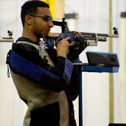 In competition